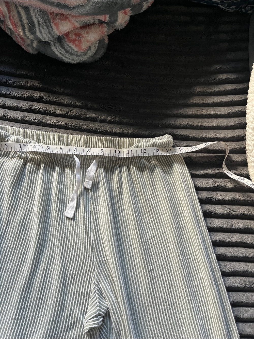 Born Striped Pajama Set in Light Blue and White - Picture 6 of 9